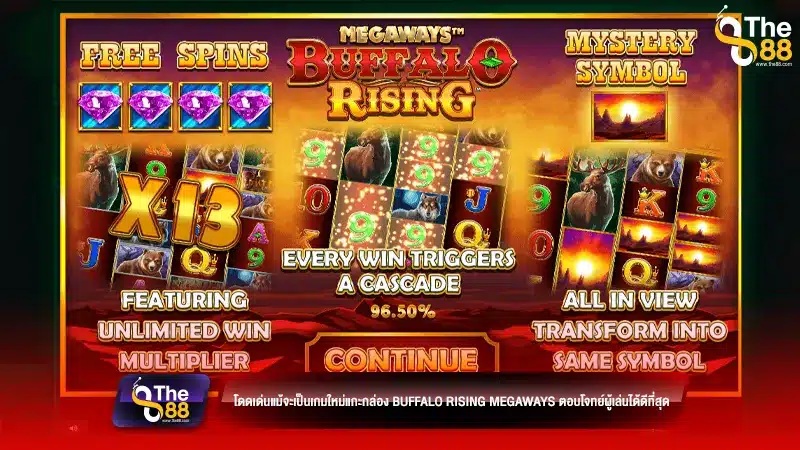 โดดเด่นแม้จะเป็นเกมใหม่แกะกล่อง Buffalo Rising Megaways ตอบโจทย์ผู้เล่นได้ดีที่สุด